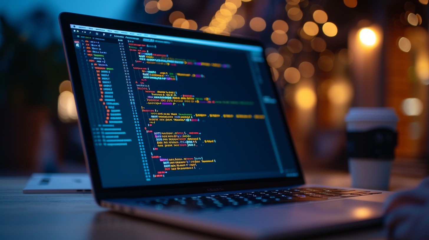 Cartoon of a person coding